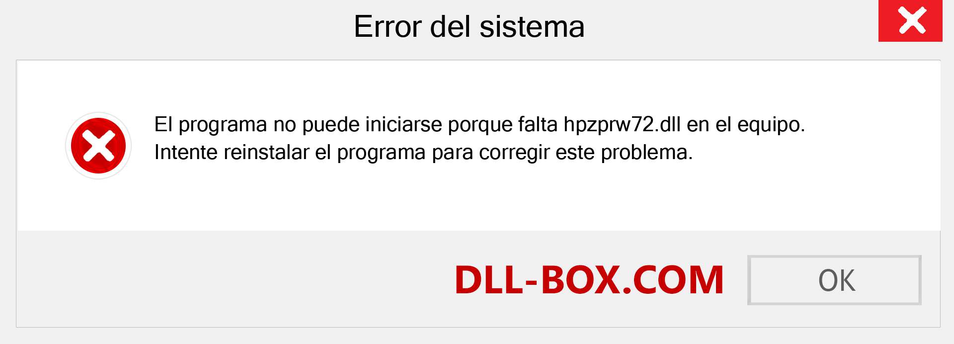 ¿Falta el archivo hpzprw72.dll ?. Descargar para Windows 7, 8, 10 - Corregir hpzprw72 dll Missing Error en Windows, fotos, imágenes